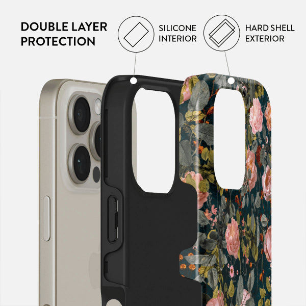 Burga iPhone 16 Suojakuori Tough Bloomy Garden
