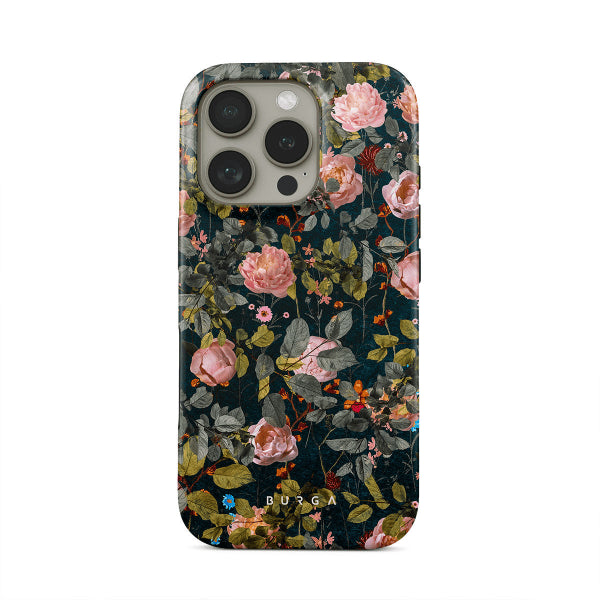 Burga iPhone 15 Pro Max -suojakuori Tough MagSafe Bloomy Garden