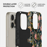 Burga iPhone 15 Pro Max -suojakuori Tough MagSafe Bloomy Garden