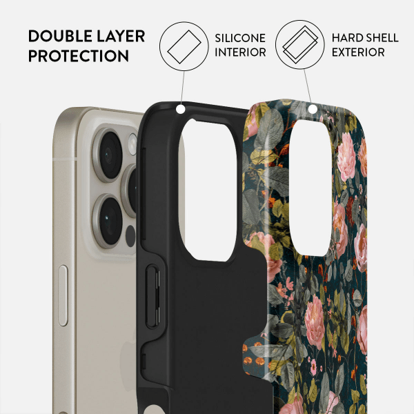 Burga iPhone 16 Pro Tough MagSafe -kuori, Bloomy Garden