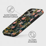 Burga iPhone 15 Pro Max -suojakuori Tough MagSafe Bloomy Garden