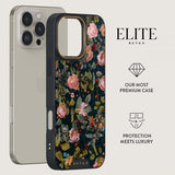 Burga iPhone 14 Suojakuori Elite Dark MagSafe Bloomy Garden