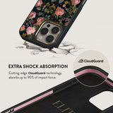Burga iPhone 16 Pro Elite Dark MagSafe Bloomy Garden -kuori