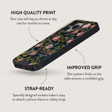 Burga iPhone 15 Elite Dark MagSafe Bloomy Garden -kuori