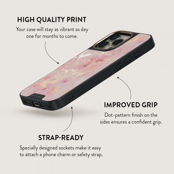 Burga iPhone 15 Pro Max Kuori Elite Dark MagSafe Golden Coral