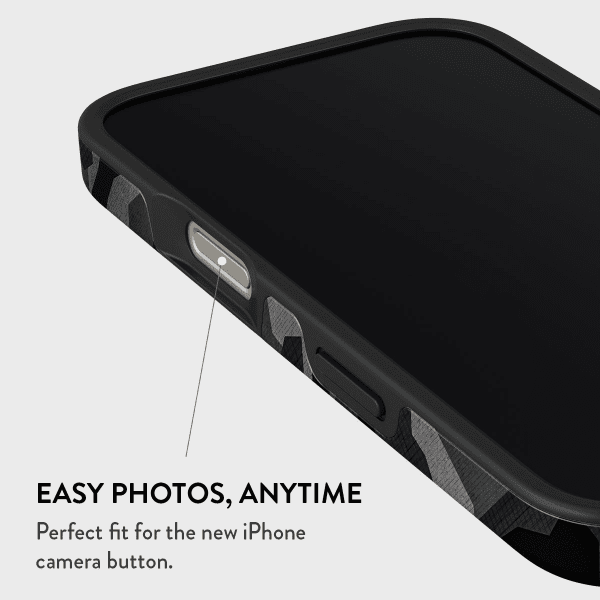 Burga iPhone 15 Pro -suojakuori Tough MagSafe Night Black Camo