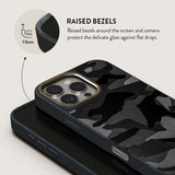 Burga iPhone 16 Suojakuori Elite Dark MagSafe Night Black Camo