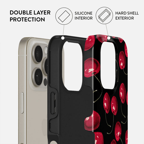 Burga iPhone 15 Pro Max -suojakuori Tough MagSafe Cherrybomb