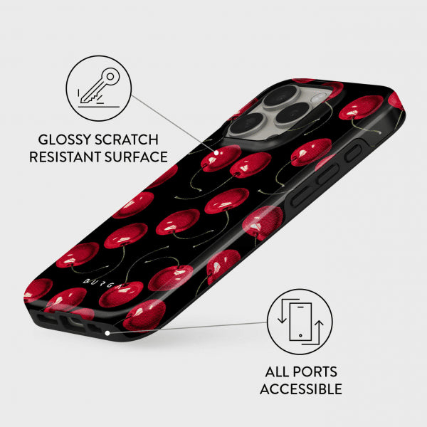 Burga iPhone 15 Plus Suojakuori Tough MagSafe Cherrybomb