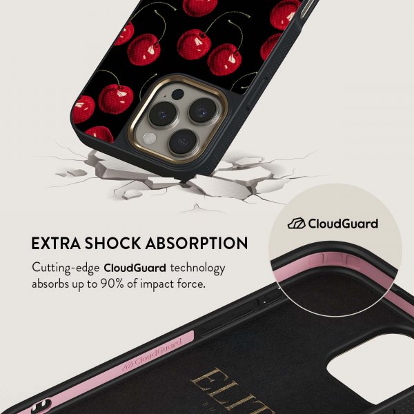 Burga iPhone 16 Plus -suojakuori Elite Dark MagSafe Cherrybomb