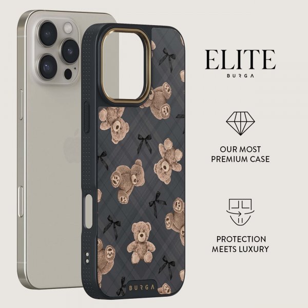 Burga iPhone 15 Elite Dark MagSafe BFF -kuori
