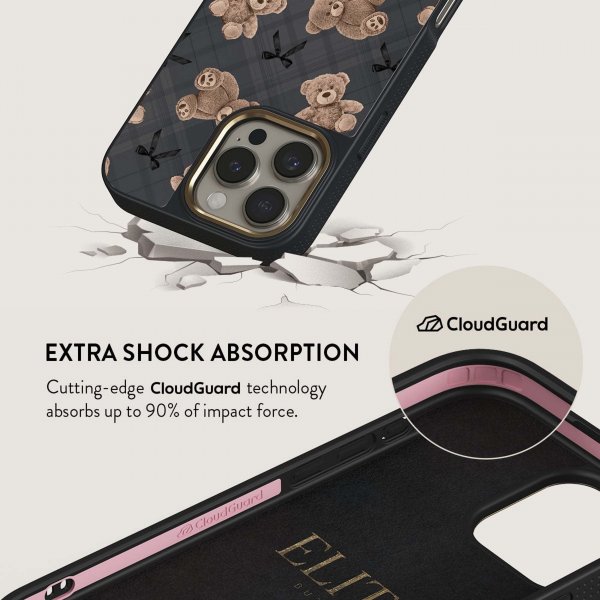 Burga iPhone 15 Plus Suojakuori Elite Dark MagSafe BFF