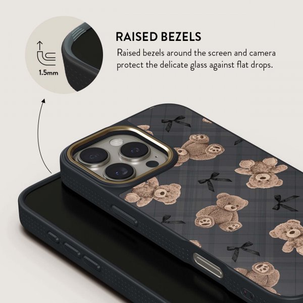 Burga iPhone 15 Pro -suojakuori Elite Dark MagSafe BFF