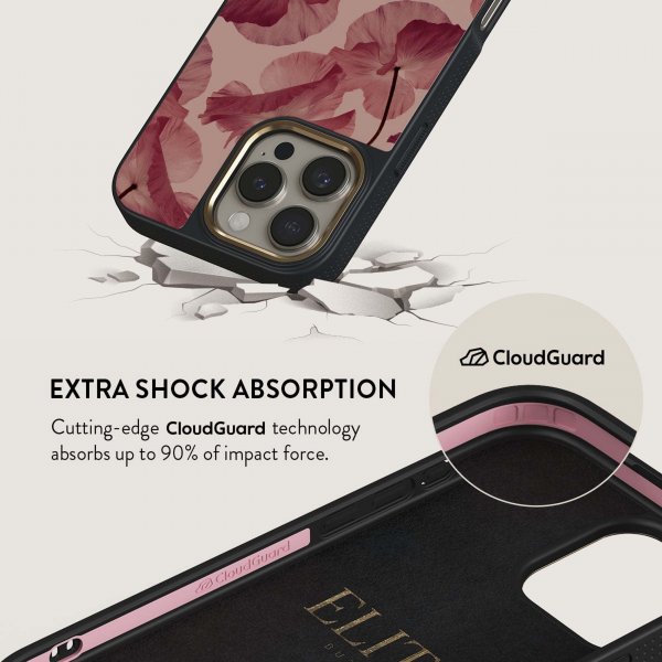 Burga iPhone 15 Pro -suojakuori Elite Dark MagSafe Tender Kiss