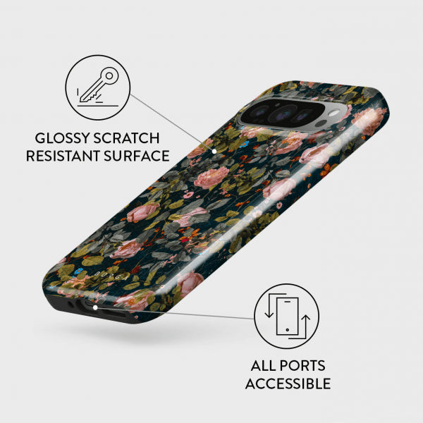 Burga Google Pixel 9/Pixel 9 Pro Kuoret Tough Bloomy Garden