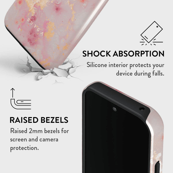 Burga Google Pixel 9/Pixel 9 Pro Kuori Tough Golden Coral