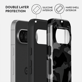 Burga Google Pixel 9 Pro XL -suojakuori, Tough Night Black Camo
