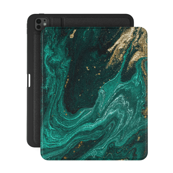 Burga iPad Pro 13 (M4/M5) Folio-kotelo Emerald Pool