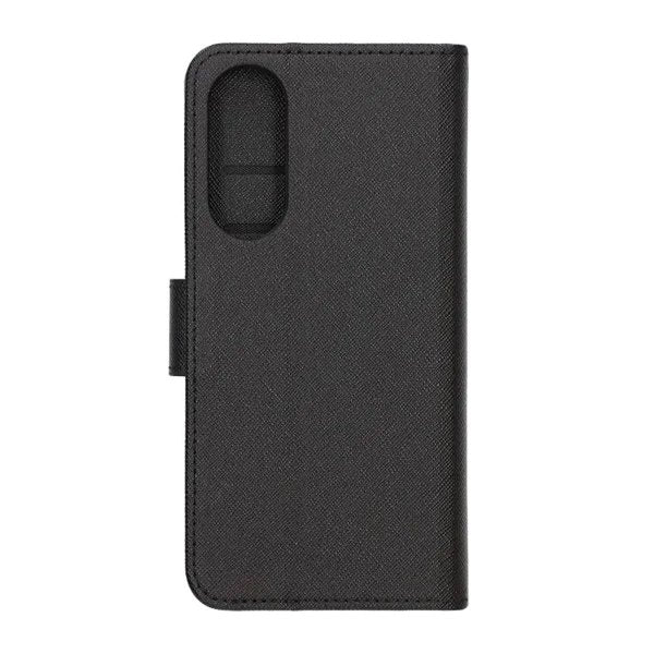 Samsung Galaxy S25 Edge -puhelinkotelo, jossa on korttipaikat ja jalustatoiminto, musta
