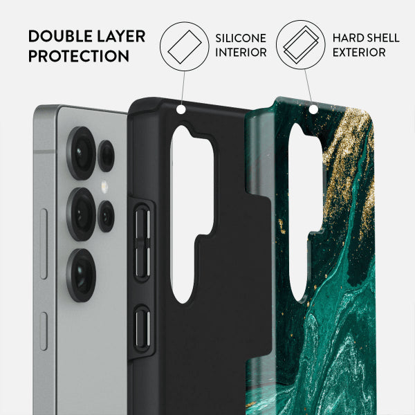 Burga Samsung Galaxy S25 Kuori Tough Emerald Pool