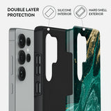 Burga Samsung Galaxy S25 Kuori Tough Emerald Pool