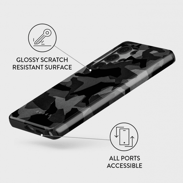 Burga Samsung Galaxy S25 Ultra Kuori Tough Night Black Camo