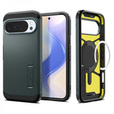 Spigen Google Pixel 10 Pro XL -kuori Tough Armor MagFit Abyss Green