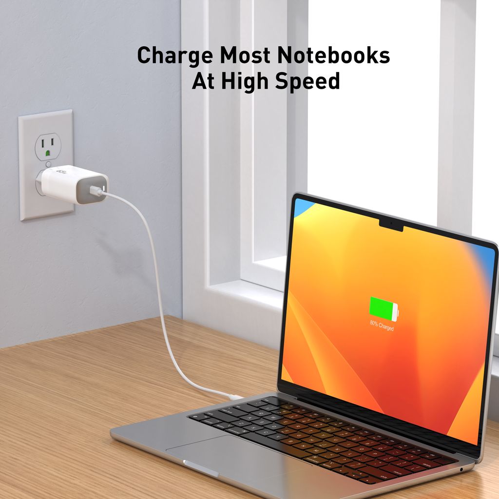 SiGN 65W Snabbladdare USB-C PD Valkoinen