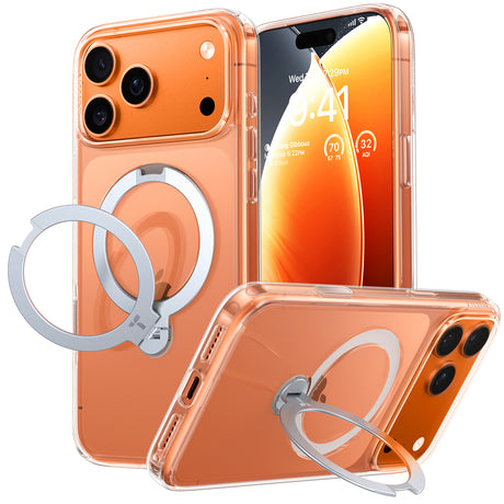 Torras iPhone 17 Pro Kuori Ostand Q3 Spin Kirkas