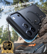 Torras iPhone 17 Pro Max Kuori Ostand Q3 Spin Obsidian Black