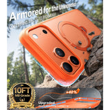 Torras iPhone 17 Pro Kuori Ostand Q3 Spin Energy Oranssi