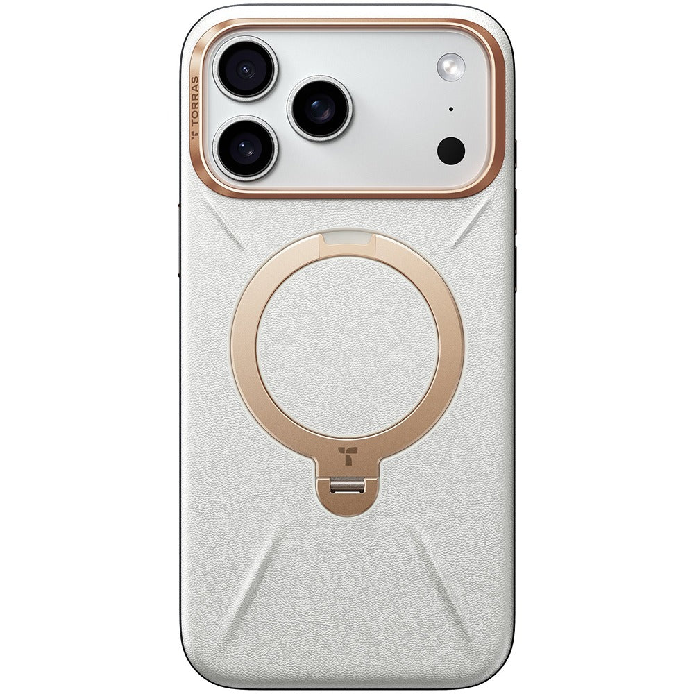 Torras iPhone 17 Pro Kuori Ostand Q3 Vegskin Pearl Gray