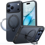 Torras iPhone 17 Pro Max Kuori Ostand Q3 Spin Obsidian Black