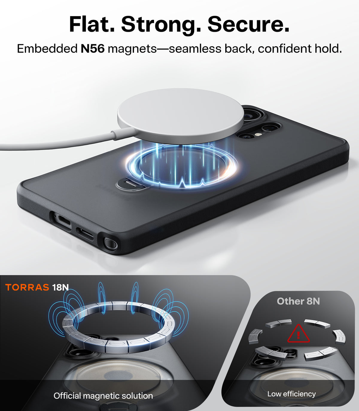 Torras Samsung Galaxy S26 Ultra Kuori Ostand Q3 Spin Obsidian Black