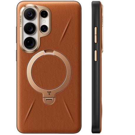 Torras Samsung Galaxy S26 Ultra Kuori Ostand Q3 Vegskin Amber Brown