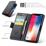 CaseMe iPhone Xs Max Kotelo 023 Series Musta
