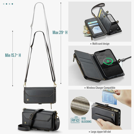 CaseMe iPhone 16e/iPhone 17e Kotelo C36 Series Musta