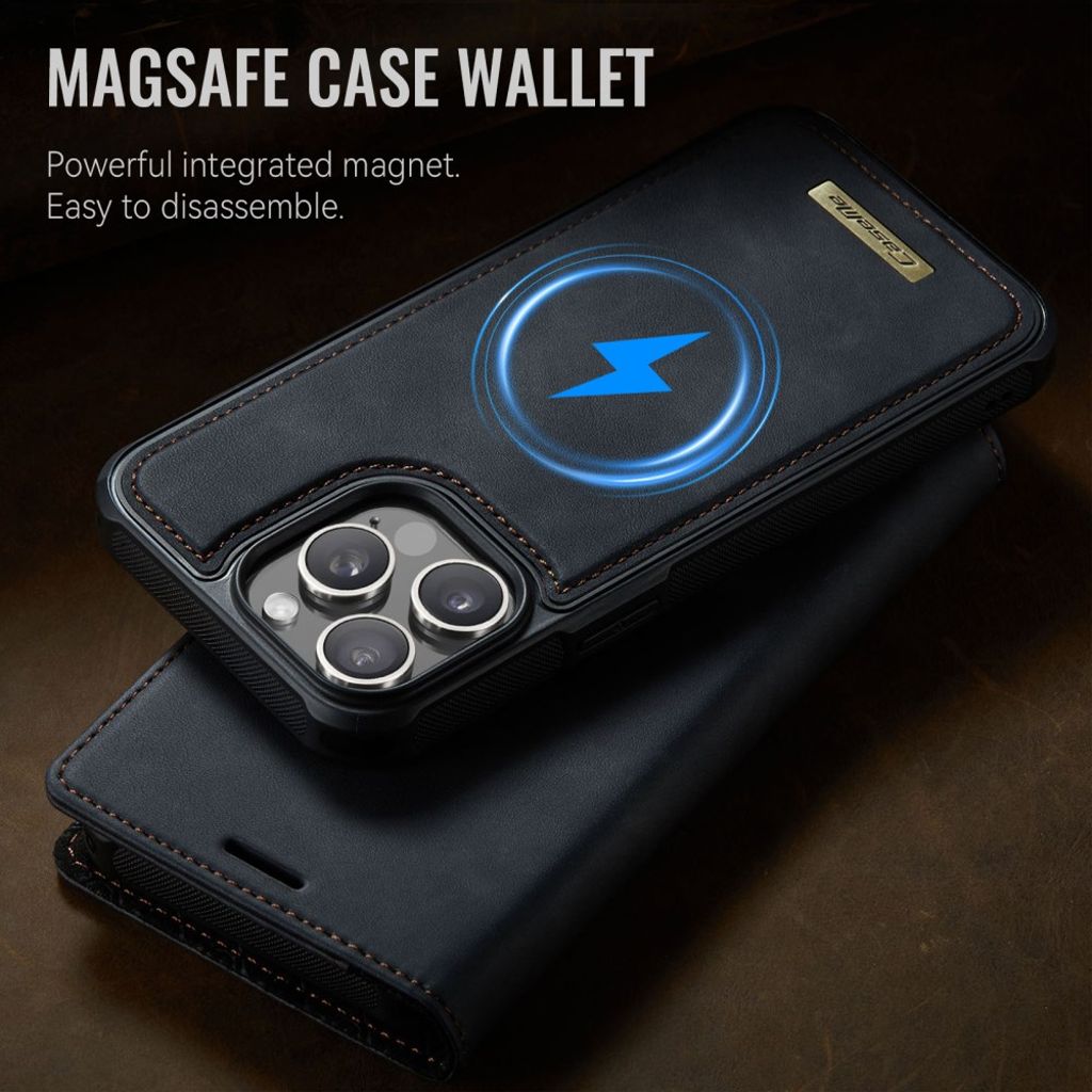 CaseMe iPhone 13 Pro Kotelo C49 Series Musta