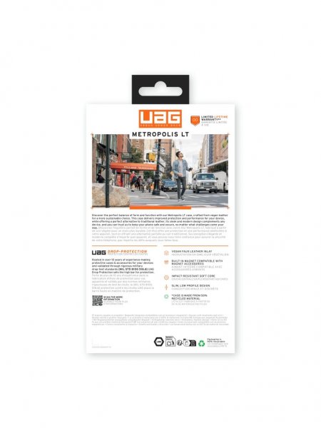 Urban Armor Gear (UAG) Samsung Galaxy S25 Ultra Kuori Metropolis LT MagSafe Kevlar Black