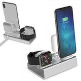 3-in-1 Pidike iPhonelle, Apple Watchille ja AirPodsille Hopea