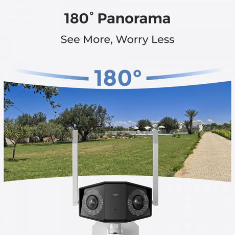 Reolink Duo 2 WiFi (W730) 4K -ulkokamera panoraamanäkymällä