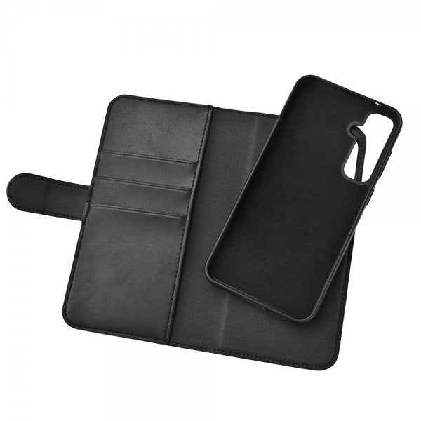 Essentials Samsung Galaxy S23 FE -suojakotelo 2-in-1 keinonahkaa, musta