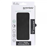 Essentials Samsung Galaxy S24 FE Kotelo 2-in-1 Vegaaninahka Musta
