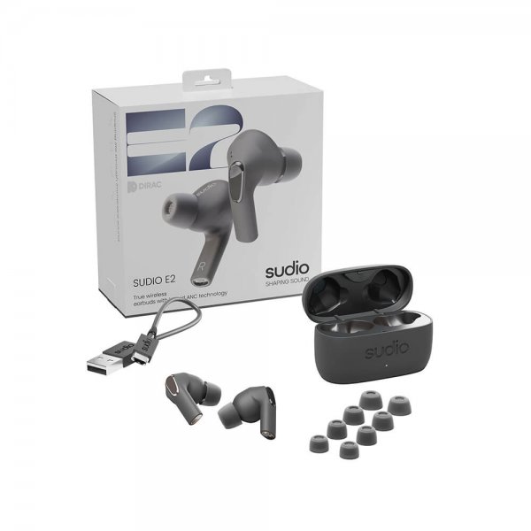 Sudio E2 Langattomat Kuulokkeet In-Ear TWS ANC Musta
