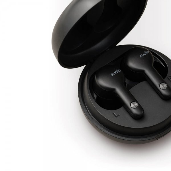 Sudio A2 True Wireless ANC -nappikuulokkeet, musta