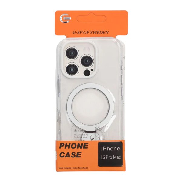 iPhone 16 Pro Max Kuoret Rengasjalusta MagSafe Läpinäkyvä