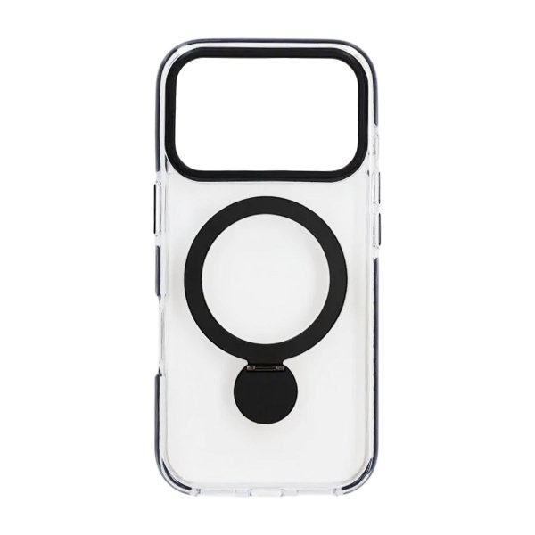 iPhone 17 Pro -kuori, rengasjalusta, MagSafe, musta