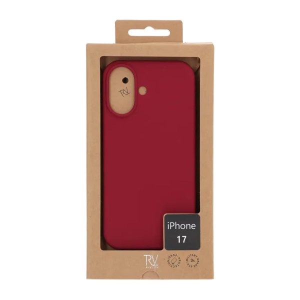Rvelon iPhone 17 -kuori silikoni MagSafe Punainen