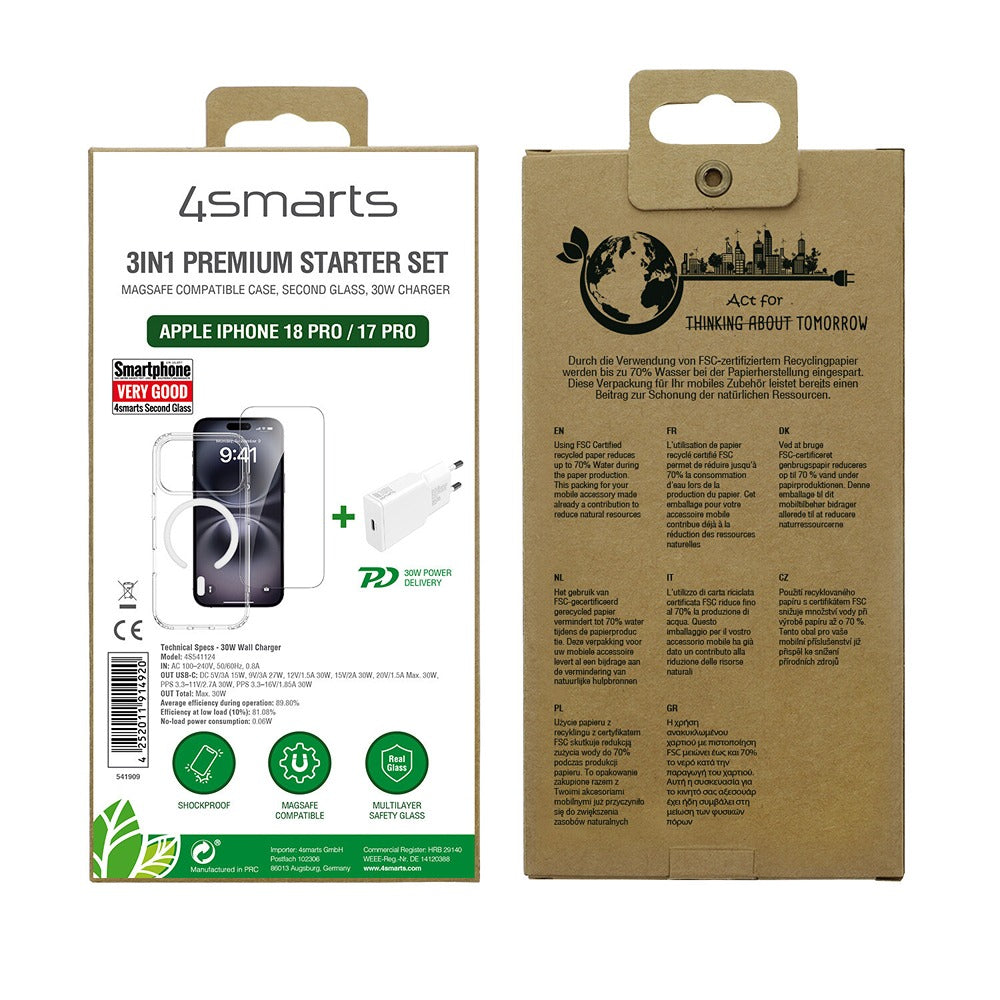 4smarts iPhone 17 Pro/iPhone 18 Pro 3in1 Premium -aloitussetti