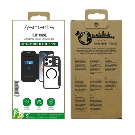 4smarts iPhone 17 Pro/iPhone 18 Pro Kotelo Urban Pro MagSafe Musta